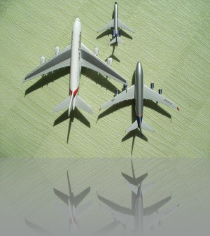 Herpa model. Всё в одном масштабе А-380, Ту-134, Ил-96